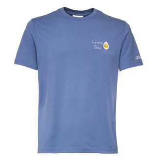 MC2 Saint Barth T-Shirts, male, Blue, Size: XL Crew-neck short-sleeve T-shirt