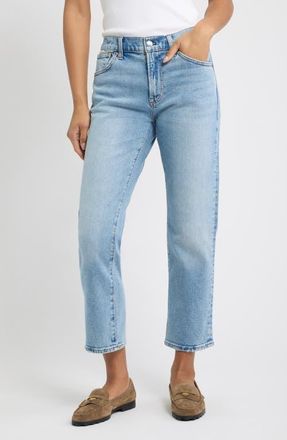 Madewell Jules High Waist Slim Straight Leg Jeans in Raebrook Wash at Nordstrom, Size 26