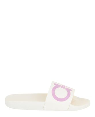 Ferragamo Groovy Dual Gancini Slides