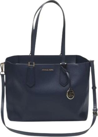 Michael Kors Pre-owned Tote Bags, female, Blue, Size: ONE SIZE Pre-owned Leather Tote Bag