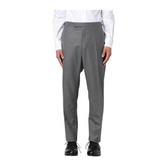 Thom Browne Heren, Broeken, Grijs, Maat: S Leer