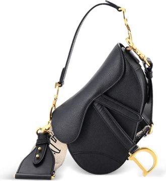 Dior Borsa a spalla Saddle mini in pelle - Nero