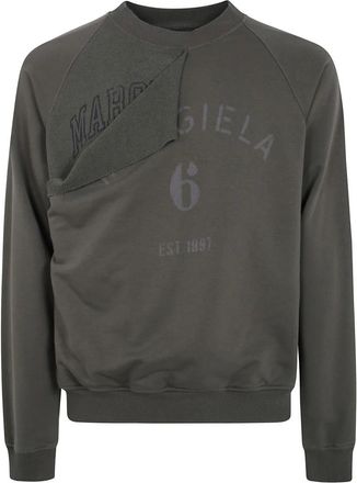 Maison Margiela Sudadera de cuello redondo - Sweatshirts & Hoodies - Hombre - Verde - XL