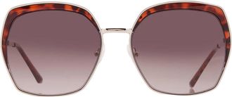Guess Brown Gradient Butterfly Ladies Sunglasses GF0410 32F 59