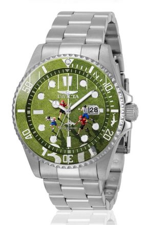 Invicta Pro Diver 51061 Herenhorloge - Quartz Uurwerk - Roestvrij Staal met Groene Wijzerplaat - 43 mm - Summerville