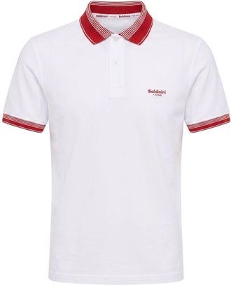 Baldinini White Cotton Men Mens Polo