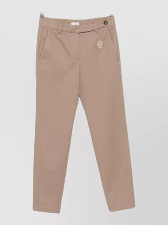 Brunello Cucinelli cotton trousers regular fit patch pockets
