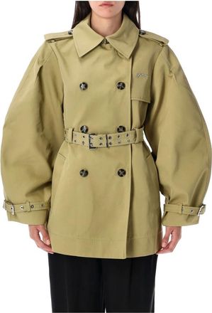 Ganni Mujer, Abrigos, Beige, Talla: S