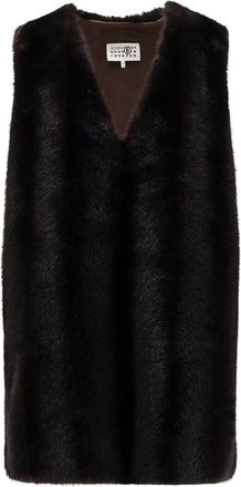 Maison Margiela Faux Shearling Short Dress-Donna