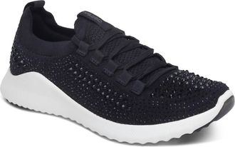 Aetrex Womens Carly Arch Support Sneakers In Black Sparkle