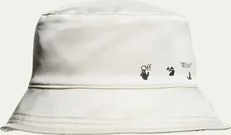 Off-white Delave Logo Canvas Bucket Hat