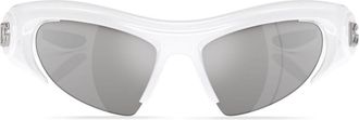 Dolce & Gabbana Eyewear shield-frame tinted sunglasses - unisex - Nylon - 58 - White