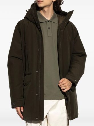 Moncler hooded flap-pocket coat - men - Polyester/Polyester/Cotton/Down/Feather - 7 - Green