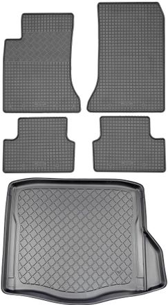 OEM Juego De Alfombrillas De Goma Para Coche Y Alfombrilla Para Maletero Para Mercedes Cla C117 Coup&eacute; (5 Puertas) De Marzo De 2013 A Marzo De 2019