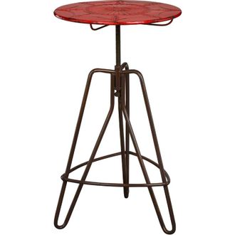 Premier Housewares Red Metal Artisan Table
