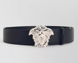Versace medusa leather belt adjustable length smooth