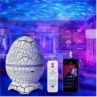 Trade Shop Trade Shop - Proiettore Con Lettore Musicale Wireless Dinosaur Egg Galaxy Starry Sky Telecomando