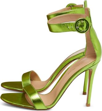 Gianvito Rossi Sandali Portofino con fibbia - Verde