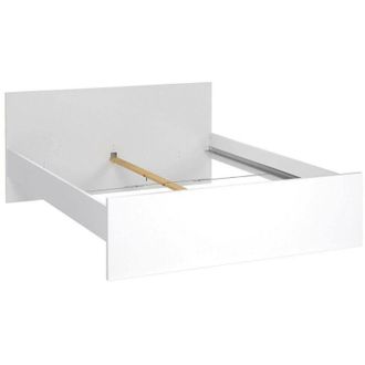 Dmora Dmora - Letto matrimoniale Emilienne, Sommier per camera da letto, Giroletto per stanza, Struttura porta materasso, 207x166 h80 cm, Bianco lucido