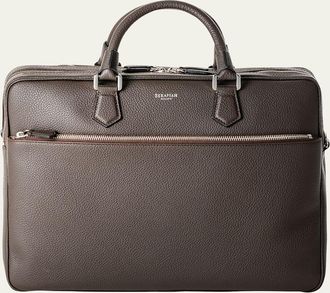 Serapian Mens Cachemire Leather Briefcase