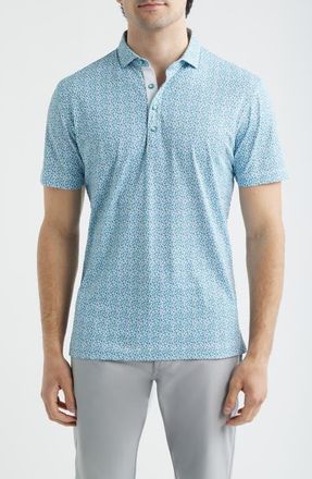 Johnnie-O Peelin Good Citrus Print Performance Jersey Polo in Tropical at Nordstrom, Size Xx-Large