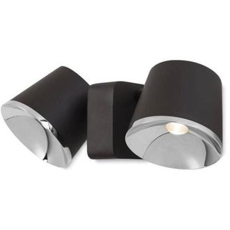 Leds - C4 Drone - Lámpara de techo / pared led integrada Cromo, Marrón - Leds-c4