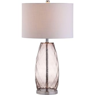 Jonathan Y Designs Juliette 26.5 Glass/Metal LED Table Lamp in Smoked Gray at Nordstrom