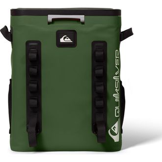Quiksilver Coastal 20L Multi-Layer Insulated Zipperless Cooler Backpack with Bottle Opener in Trekking Green at Nordstrom