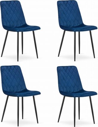 OEM Silla Tur&iacute;n - Terciopelo Azul Marino X 4