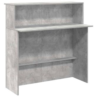 Berkfield Home Reception Desk Concrete Grey 100x50x103.5 cm Engineered Wood