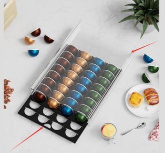 OEM Soporte Acr&iacute;lico Para C&aacute;psulas, Apto Para Los Tres Tipos De C&aacute;psulas De Caf&eacute; Nespresso