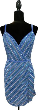 Scala Womens Mini V Neck Dress In Periwinkle