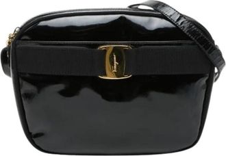 Ferragamo Pre-owned Shoulder Bag - Dames - Vintage Schoudertas - Zwart - ONE Size - Leer - Vintage