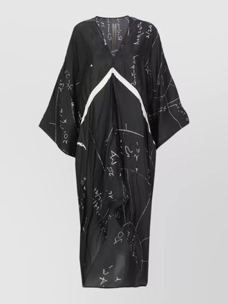 Rick Owens draped long dress kimono sleeves