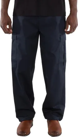 Burberry Mens Dark Charcoal Blue Wool Blend Capleton Work Trousers, Brand Size 52 (Waist Size 35.8)