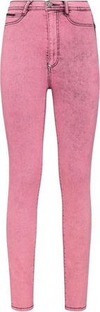 Philipp Plein Super High Waist Jegging - Dames - Skinny Jeans - Roze - W26 - Katoen - Jeans