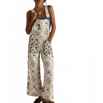 Free People Womens Rising Sun Overall In Ecru