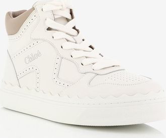 Chlo&eacute; Hohe Sneakers aus perforiertem Leder Lauren