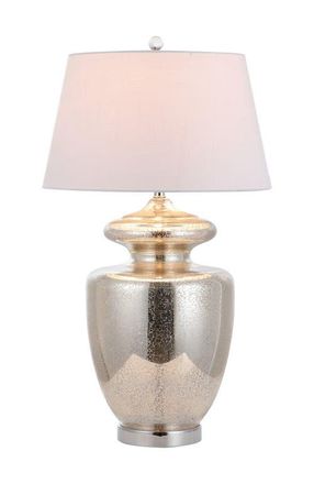 Jonathan Y Designs Hughes 31 Glass LED Table Lamp, Mercury Glass in Mercury Silver/ivory at Nordstrom