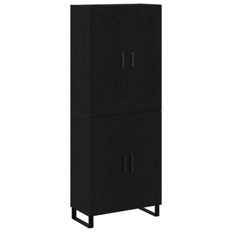Berkfield Home Highboard Black Oak 69.5x34x180 cm Engineered Wood