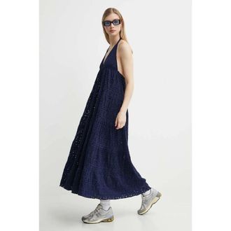 Desigual Kleedjes, Dames, Blauw, L, Katoen, Toronto Jurk