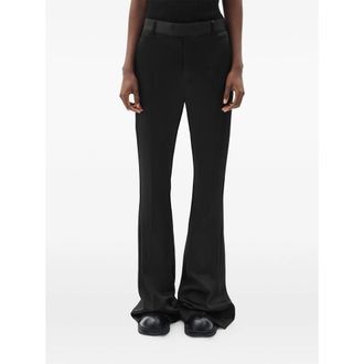 Ann Demeulemeester Adri Satin Flared Trousers