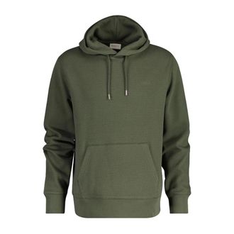 GANT Waffle Hoodie - male - Gant - Hoodies - Green - S - Sweatshirts & Hoodies