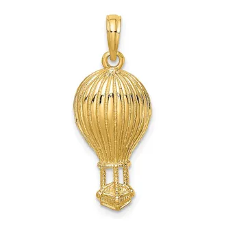 Diamond2Deal 10k Yellow Gold Polished Hot Air Ballon Charm