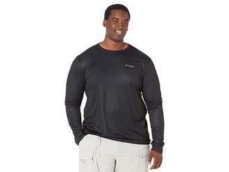 Columbia Big Tall Terminal Tackle PFG Fish Flagtm Long Sleeve Shirt Mens Clothing Black/Graphite : 1X, Polyester