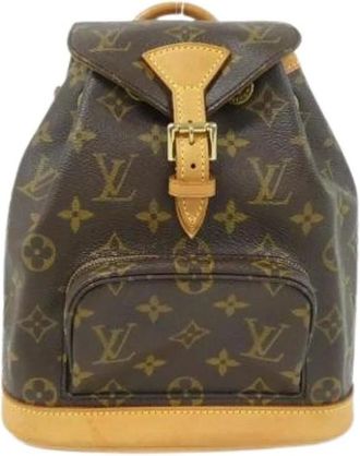 Louis Vuitton Pre-owned Backpacks, female, Brown, Size: ONE SIZE Pre-owned Montsouris Backpack