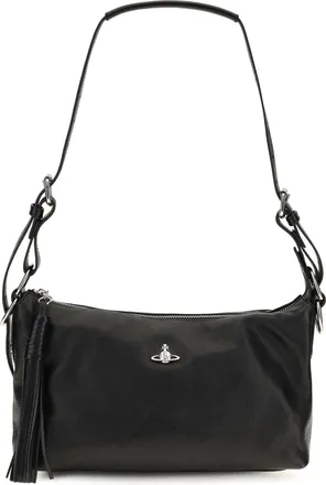 Vivienne Westwood Womens Shoulder Bag Emma Black Leather Sheep Handbags Hand