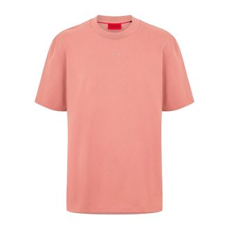 HUGO BOSS Heren Zwaargewicht Relaxed Fit T-shirt (Roze)