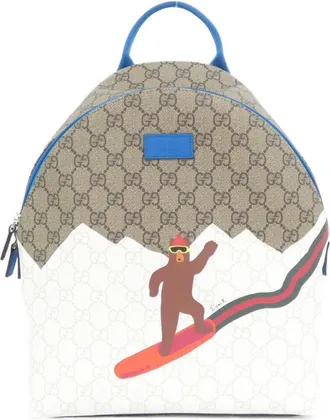 Gucci Beige Multi-Color Gg Supreme Backpack (Pre-Owned)