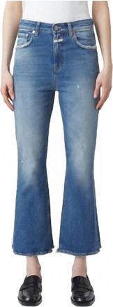 Closed Hi-Sun Cropped High Rise Jean In Mid Blue